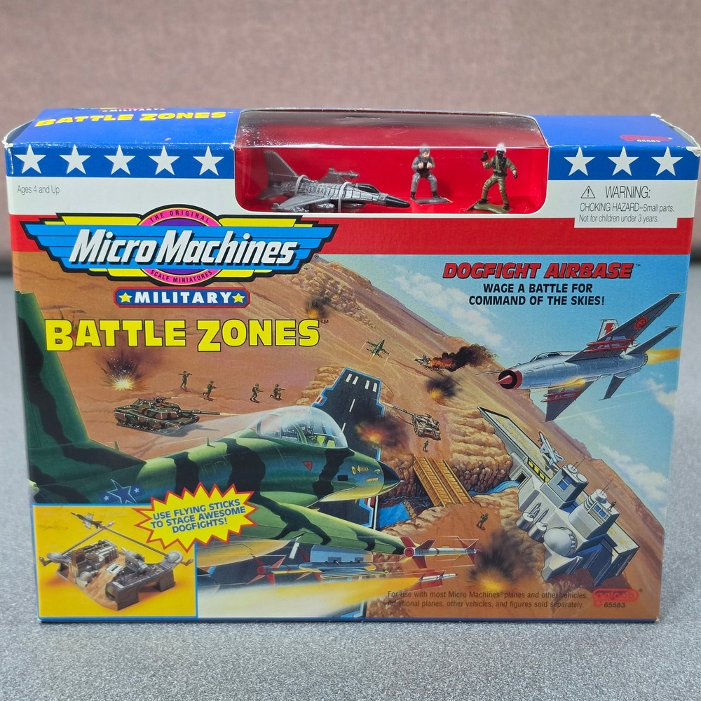 Galoob Micro Machines Military Dogfight Airbase Playset NIB 65583 F-16 Fighter